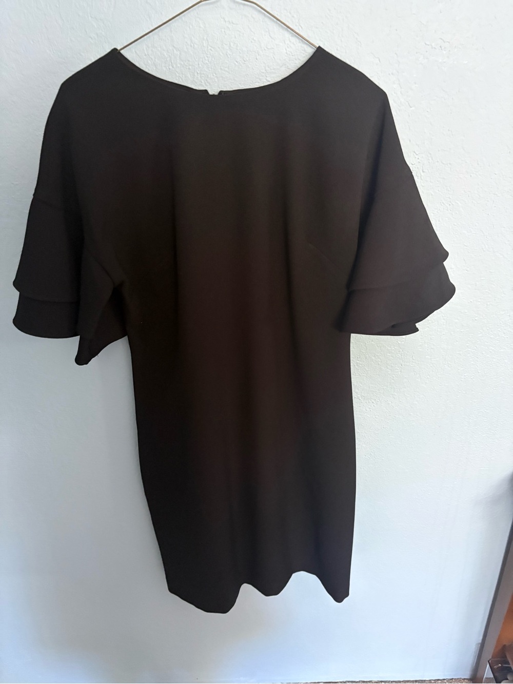 White House Black Market Black Women's Shift Dress with Subtle Neckline